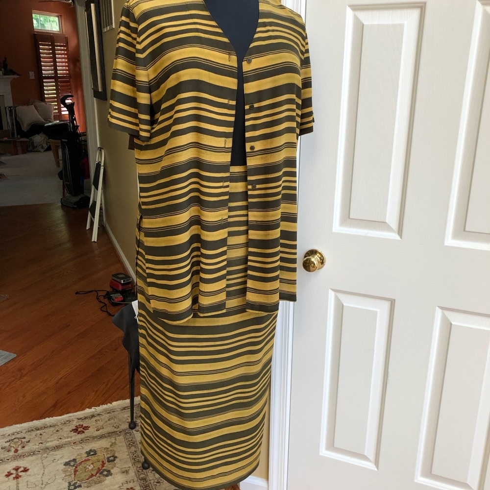 JONES NEW YORK Silk Midi Skirt Set, Sz 14